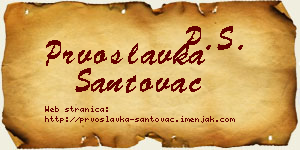 Prvoslavka Santovac vizit kartica